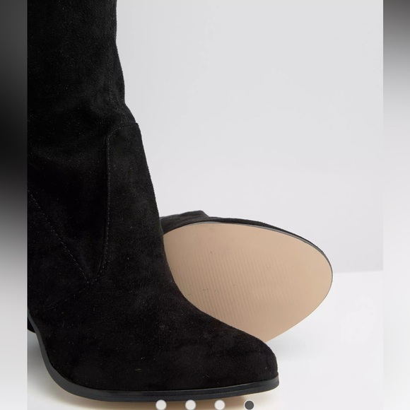 ASOS KINGDOM Stretch Over The Knee Heeled Boots - Picture 3 of 5
